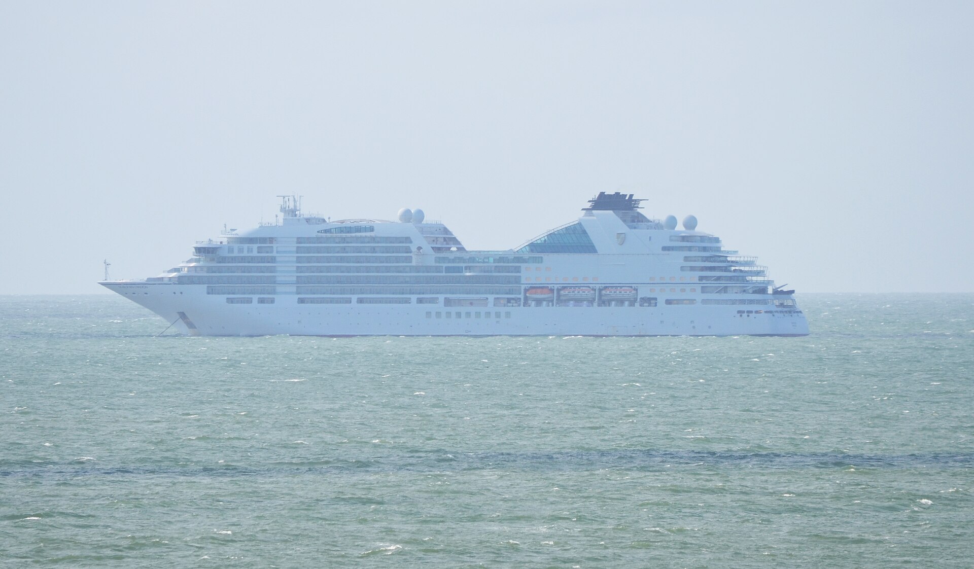 Seabourn Ovation sailing on the open sea